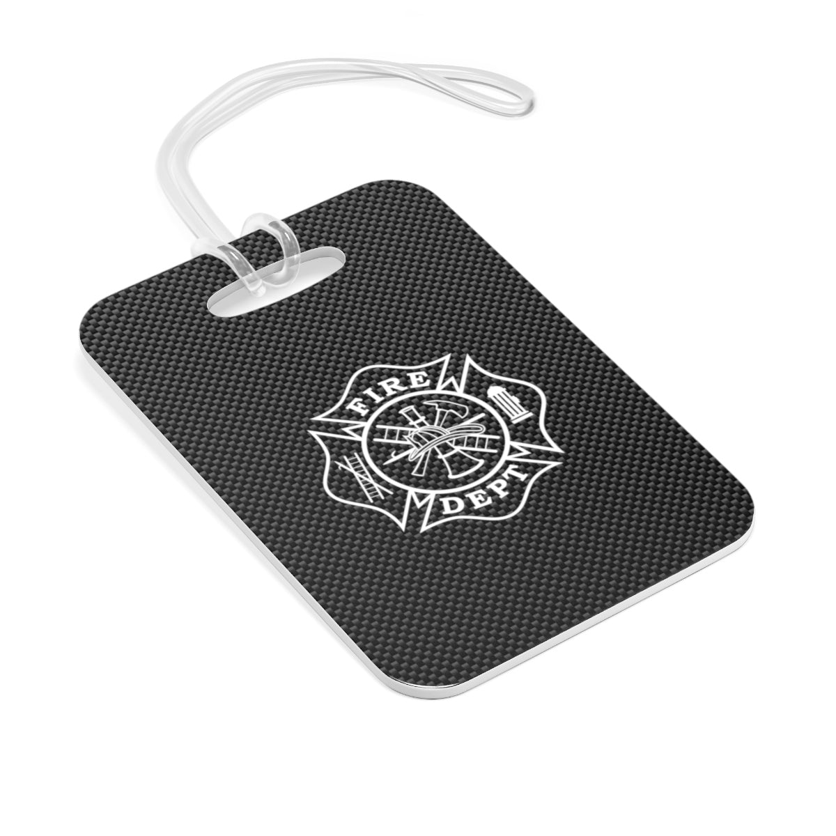 Firefighter Maltese Cross Carbon Fiber Printed Bag Tag - firestationstore.com