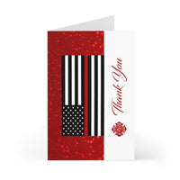 Firefighter Thin Red Line Thank You Greeting Cards (7 pcs)