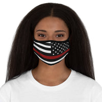 Thin Red Line Flag Fabric Face Mask