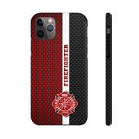 Firefighter Mesh & Carbon Fiber Printed Case Mate Tough Phone Cases