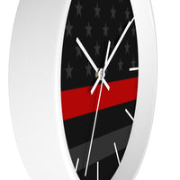 Firefighter Thin Red Line Wall clock