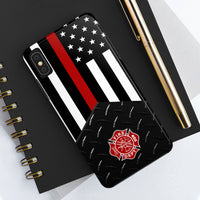 Firefighter Diamond Plate and  Thin Red Line Tough Phone Cases