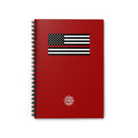 Firefighter Thin Red Line Spiral Notebook - Ruled Line - firestationstore.com