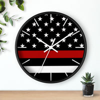 Firefighter Thin Red Line Wall clock