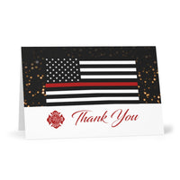 Firefighter Thin Red Line Thank You Greeting Cards (7 pcs)