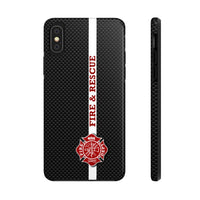 Firefighter Carbon Fiber Printed Case Mate Tough Phone Cases - firestationstore.com