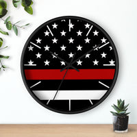 Firefighter Thin Red Line Wall clock