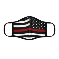 Thin Red Line Flag Fabric Face Mask