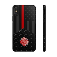 Firefighter Diamond Plate and  Thin Red Line Tough Phone Cases