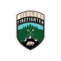 Wildland Firefighter Patch Shape Cut Stickers