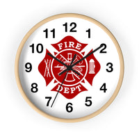 Firefighter Maltese Cross Wall clock