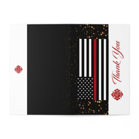 Firefighter Thin Red Line Thank You Greeting Cards (7 pcs)