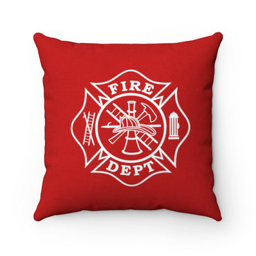 Firefighter Maltese Cross Polyester Square Pillow Case - firestationstore.com - Home Decor
