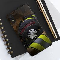 Firefighter Helmet & Jacket Tough Phone Cases