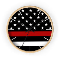 Firefighter Thin Red Line Wall clock