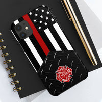 Firefighter Diamond Plate and  Thin Red Line Tough Phone Cases