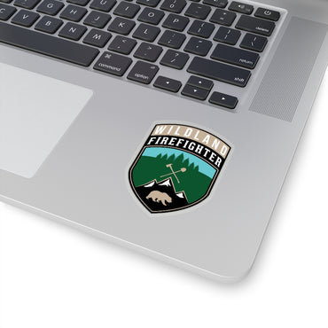 Wildland Firefighter Patch Shape Cut Stickers - firestationstore.com