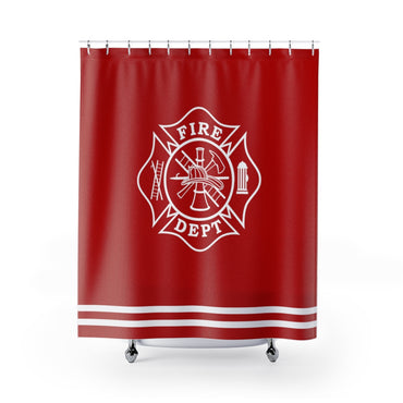 Firefighter Maltese Cross Shower Curtains - firestationstore.com - Home Decor