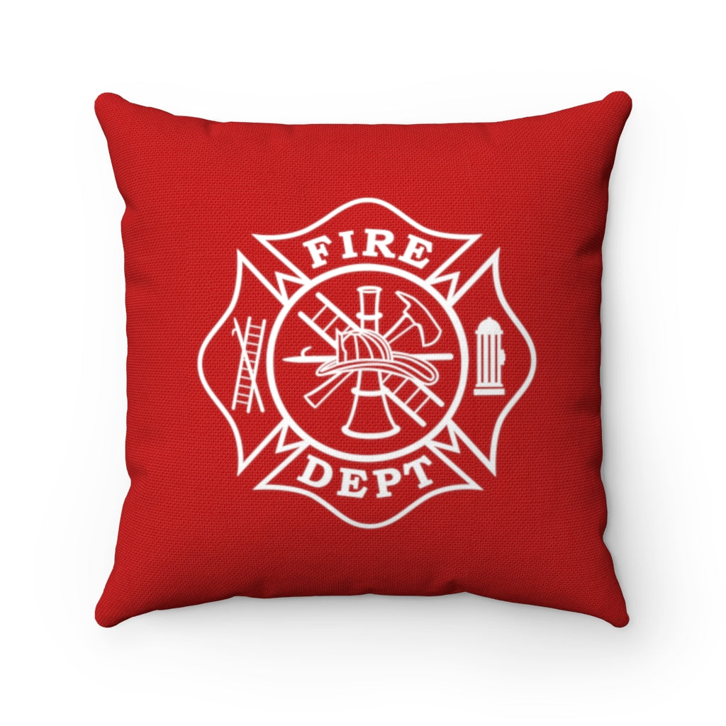Firefighter Maltese Cross Polyester Square Pillow Case - firestationstore.com - Home Decor