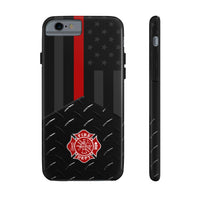 Firefighter Diamond Plate and  Thin Red Line Tough Phone Cases