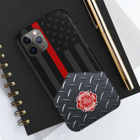 Volunteer Firefighter Maltese Cross & Thin Red Line Tough Phone Cases