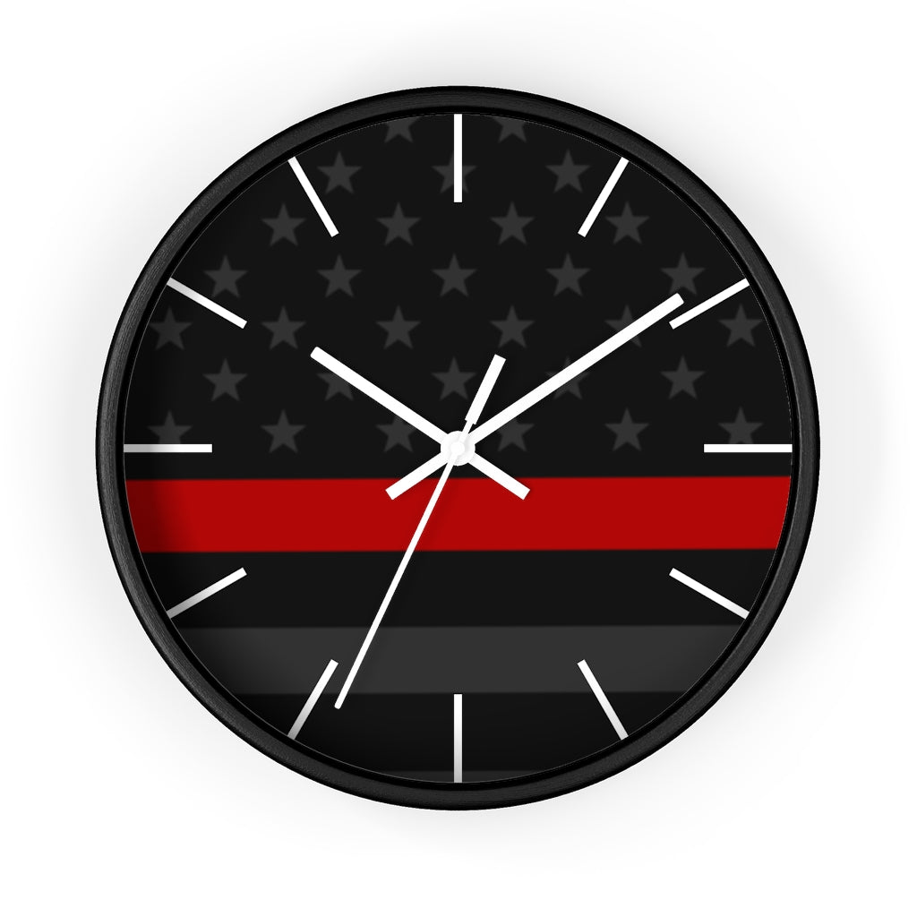 Firefighter Thin Red Line Wall clock