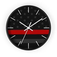 Firefighter Thin Red Line Wall clock