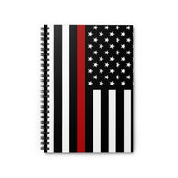 Firefighter Thin Red Line Spiral Notebook - Ruled Line - firestationstore.com