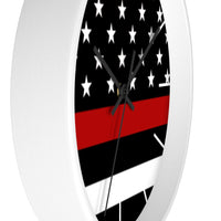 Firefighter Thin Red Line Wall clock