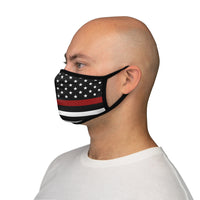 Thin Red Line Flag Fabric Face Mask