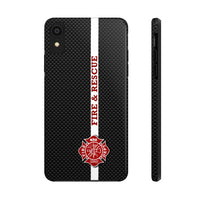 Firefighter Carbon Fiber Printed Case Mate Tough Phone Cases - firestationstore.com