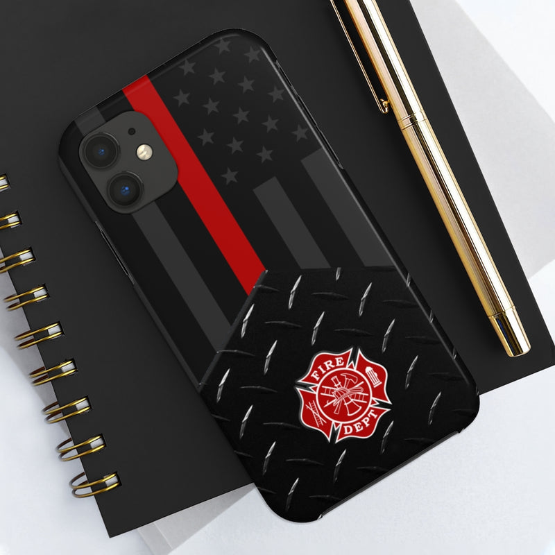 Firefighter Diamond Plate and  Thin Red Line Tough Phone Cases