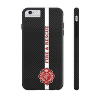 Firefighter Carbon Fiber Printed Case Mate Tough Phone Cases - firestationstore.com